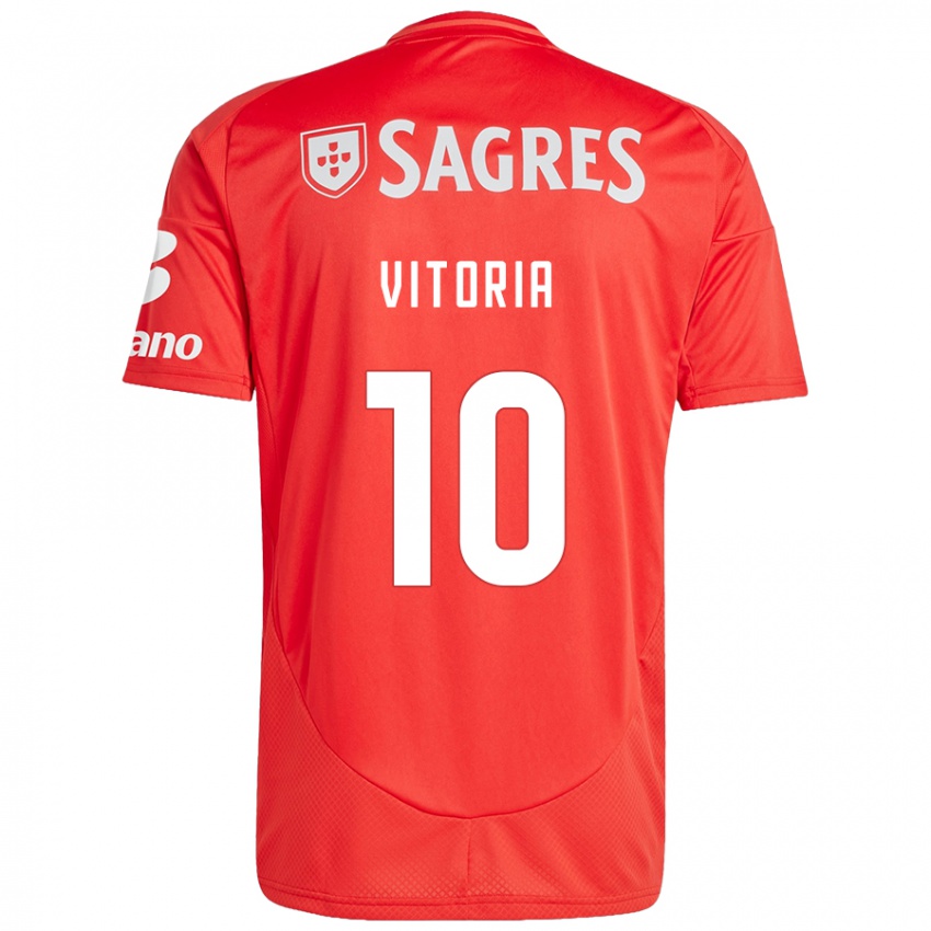 Uomo Maglia Ana Vitoria #10 Rosso Bianco Kit Gara Home 2024/25 Maglietta