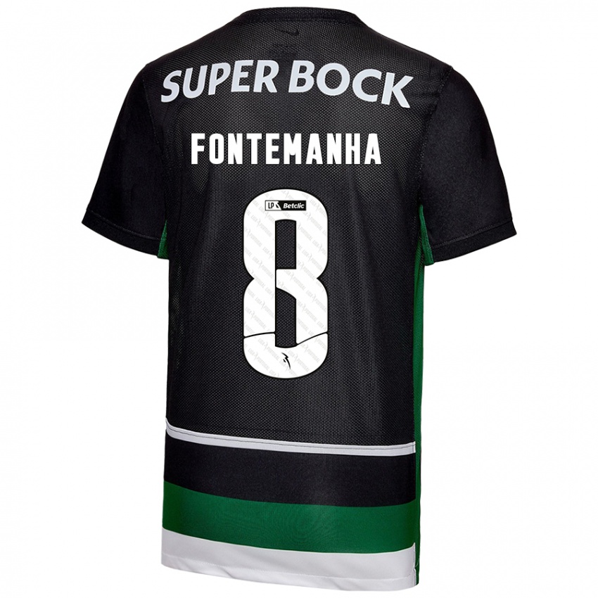 Uomo Maglia Rita Fontemanha #8 Nero Bianco Verde Kit Gara Home 2024/25 Maglietta