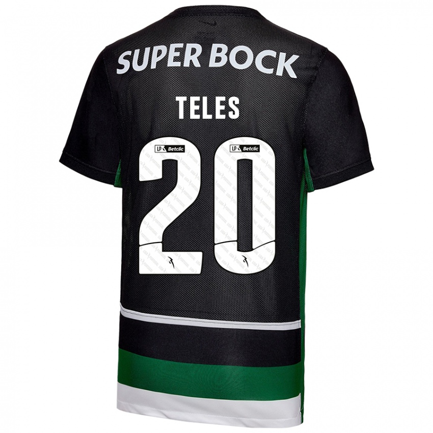 Uomo Maglia Ana Isabel Teles #20 Nero Bianco Verde Kit Gara Home 2024/25 Maglietta