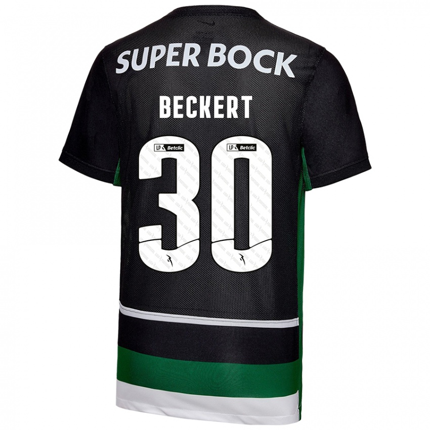 Uomo Maglia Carolina Beckert #30 Nero Bianco Verde Kit Gara Home 2024/25 Maglietta