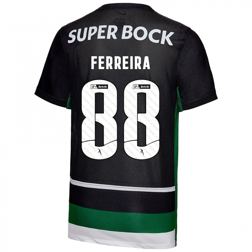 Uomo Maglia Tiago Ferreira #88 Nero Bianco Verde Kit Gara Home 2024/25 Maglietta