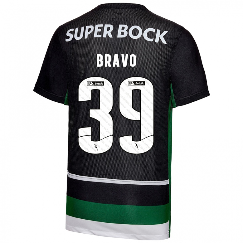 Uomo Maglia Bravo #39 Nero Bianco Verde Kit Gara Home 2024/25 Maglietta