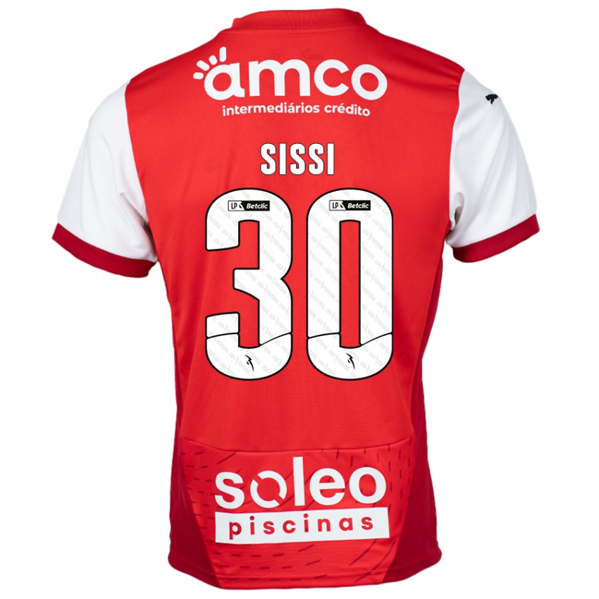 Uomo Maglia Sissi #30 Rosso Bianco Kit Gara Home 2024/25 Maglietta