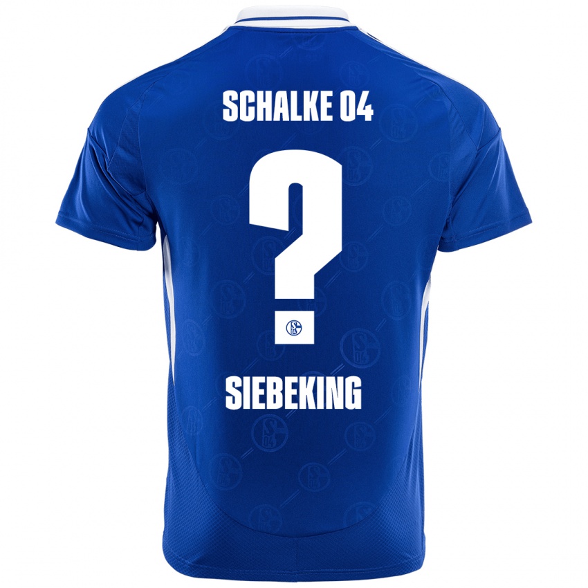 Uomo Maglia Johannes Siebeking #0 Blu Reale Kit Gara Home 2024/25 Maglietta