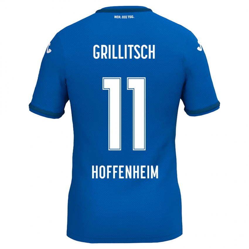 Uomo Maglia Florian Grillitsch #11 Blu Reale Kit Gara Home 2024/25 Maglietta