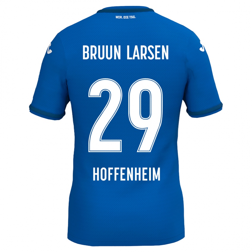 Uomo Maglia Jacob Bruun Larsen #29 Blu Reale Kit Gara Home 2024/25 Maglietta