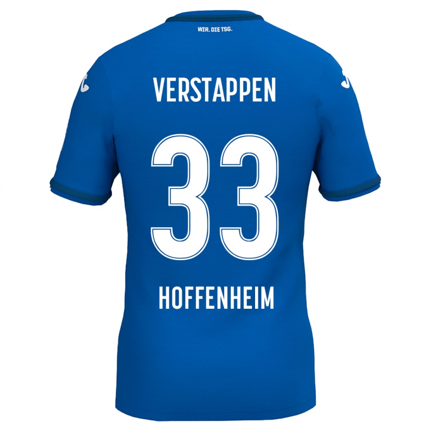 Uomo Maglia Eric Verstappen #33 Blu Reale Kit Gara Home 2024/25 Maglietta