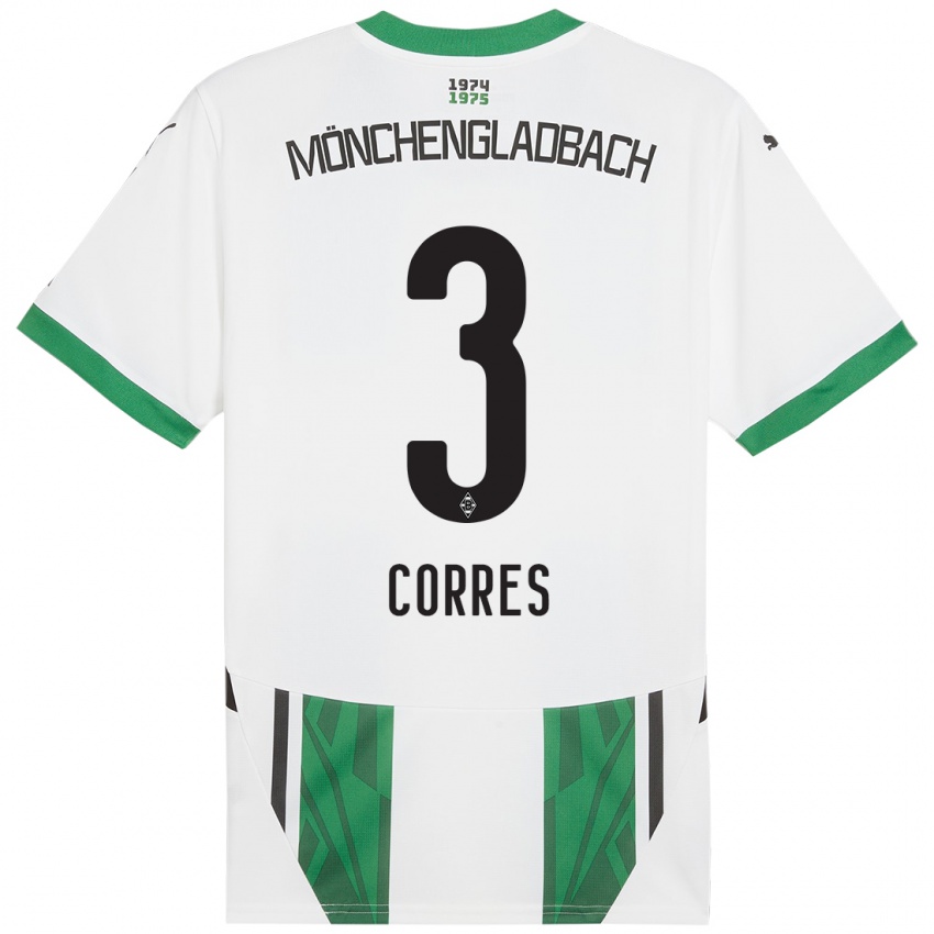 Uomo Maglia Carolin Corres #3 Bianco Verde Kit Gara Home 2024/25 Maglietta