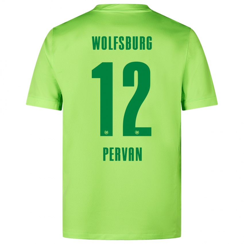 Uomo Maglia Pavao Pervan #12 Verde Fluorescente Kit Gara Home 2024/25 Maglietta