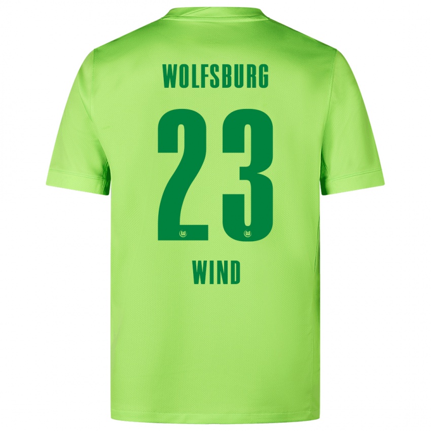 Uomo Maglia Jonas Wind #23 Verde Fluorescente Kit Gara Home 2024/25 Maglietta