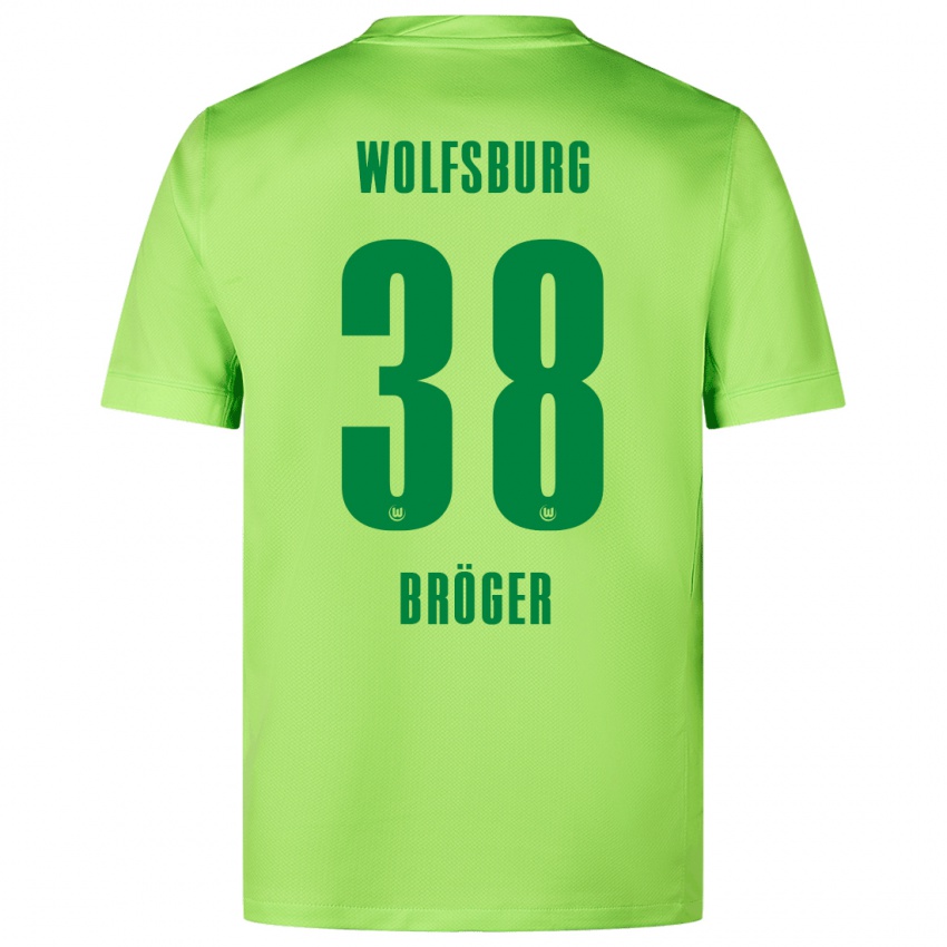 Uomo Maglia Bennit Bröger #38 Verde Fluorescente Kit Gara Home 2024/25 Maglietta