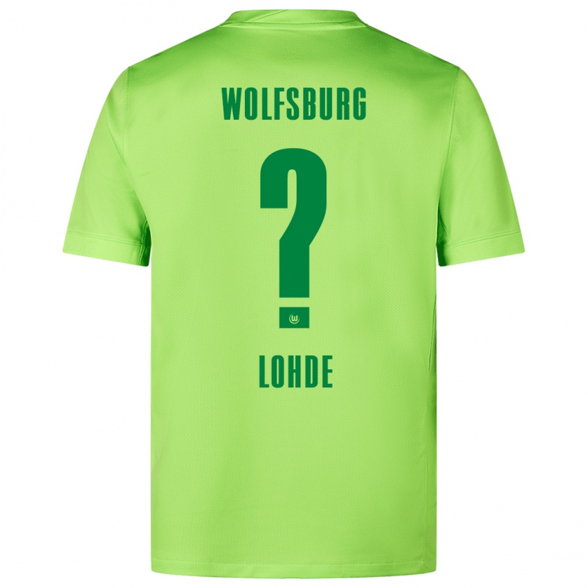 Uomo Maglia Sven Lohde #0 Verde Fluorescente Kit Gara Home 2024/25 Maglietta