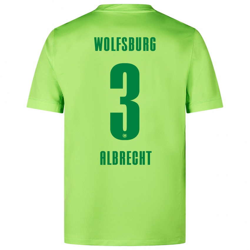 Uomo Maglia Ben Albrecht #3 Verde Fluorescente Kit Gara Home 2024/25 Maglietta