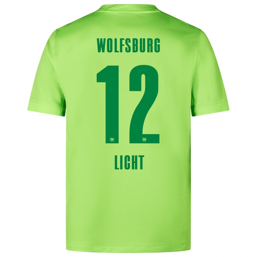 Uomo Maglia Philipp Licht #12 Verde Fluorescente Kit Gara Home 2024/25 Maglietta