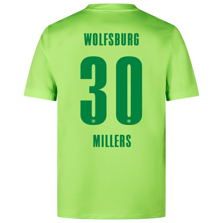 Uomo Maglia Kristers Millers #30 Verde Fluorescente Kit Gara Home 2024/25 Maglietta