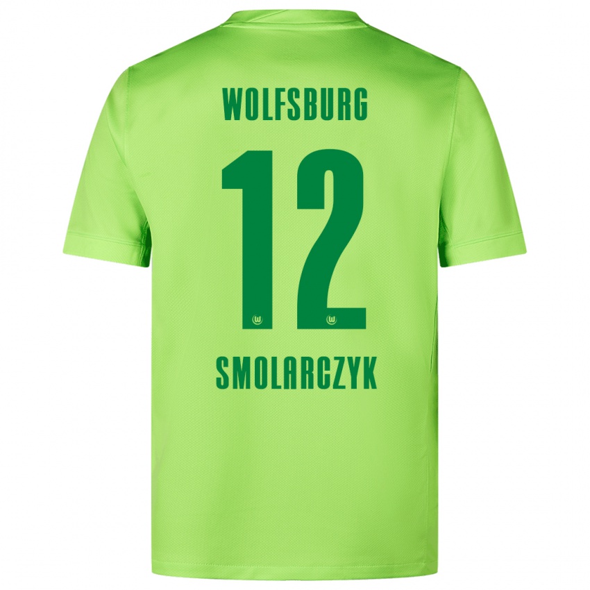 Uomo Maglia Nelly Smolarczyk #12 Verde Fluorescente Kit Gara Home 2024/25 Maglietta