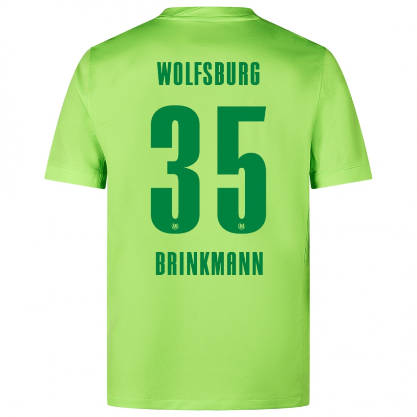 Uomo Maglia Karla Brinkmann #35 Verde Fluorescente Kit Gara Home 2024/25 Maglietta