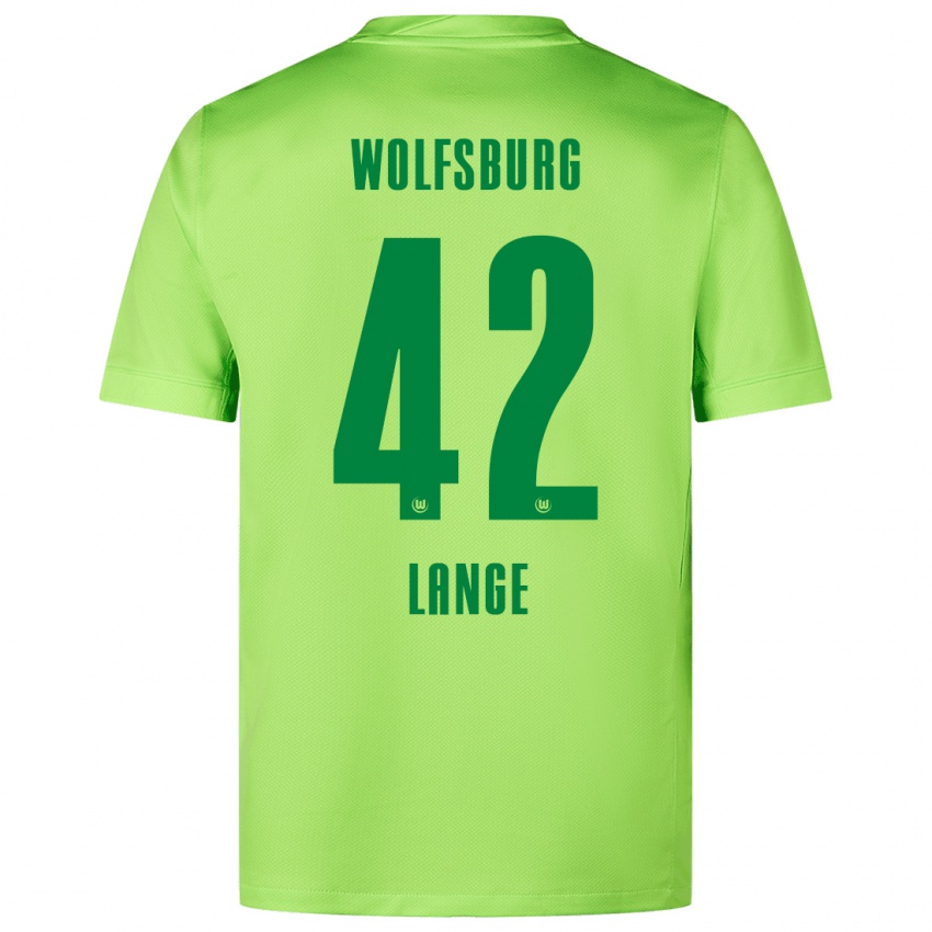 Uomo Maglia Felix Lange #42 Verde Fluorescente Kit Gara Home 2024/25 Maglietta