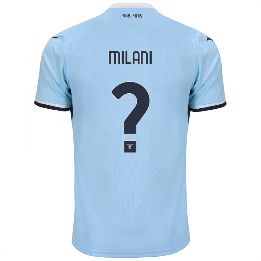 Uomo Maglia Alessandro Milani #0 Blu Kit Gara Home 2024/25 Maglietta