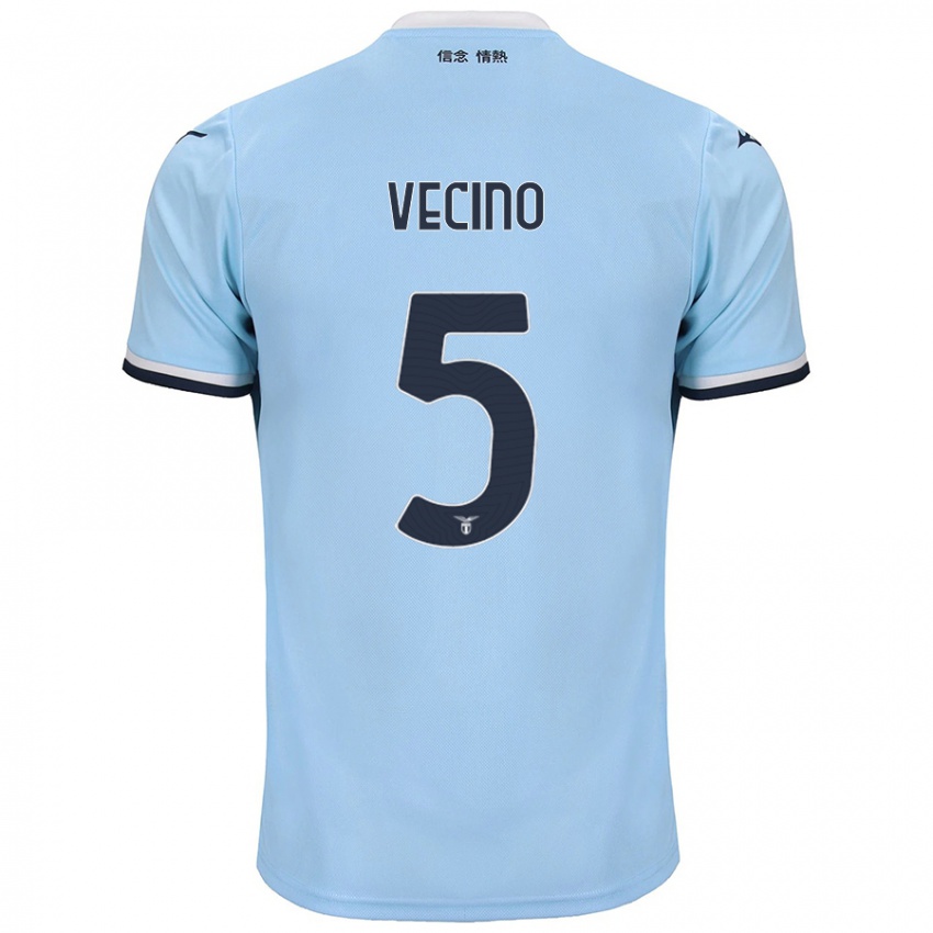 Uomo Maglia Matías Vecino #5 Blu Kit Gara Home 2024/25 Maglietta