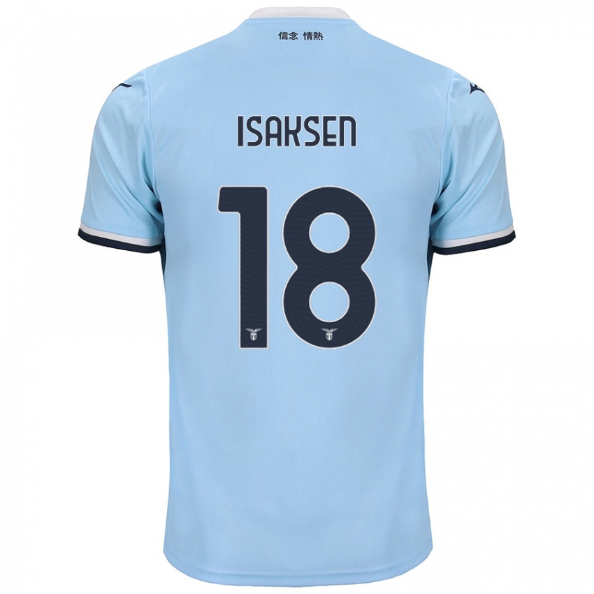 Uomo Maglia Gustav Isaksen #18 Blu Kit Gara Home 2024/25 Maglietta