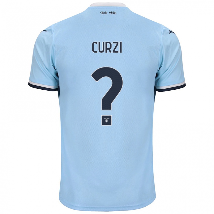 Uomo Maglia Simone Curzi #0 Blu Kit Gara Home 2024/25 Maglietta