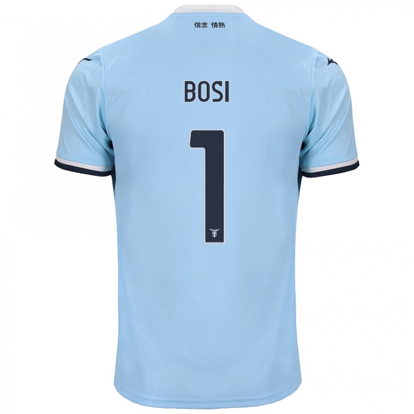 Uomo Maglia Gioele Bosi #1 Blu Kit Gara Home 2024/25 Maglietta