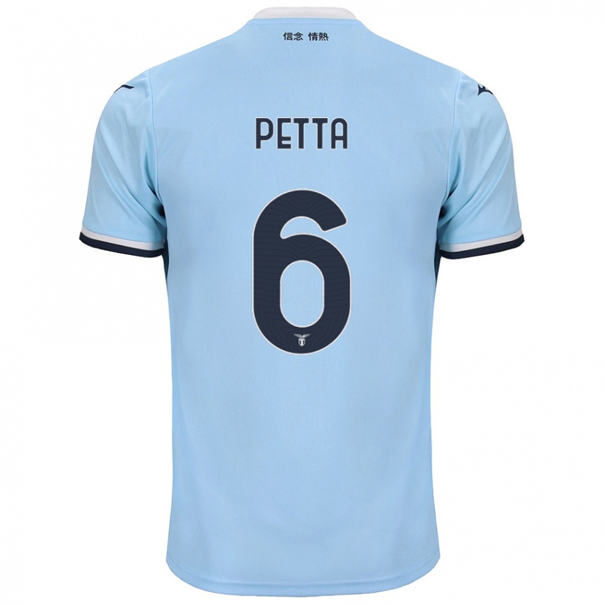 Uomo Maglia Andrea Petta #6 Blu Kit Gara Home 2024/25 Maglietta