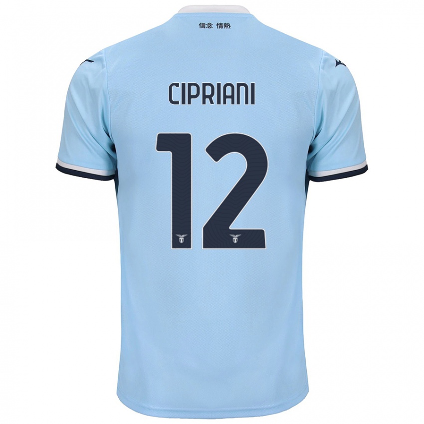 Uomo Maglia Alessio Cipriani #12 Blu Kit Gara Home 2024/25 Maglietta