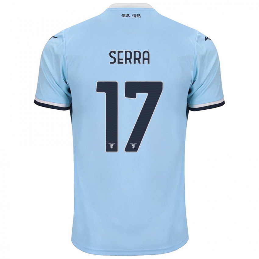 Uomo Maglia Federico Serra #17 Blu Kit Gara Home 2024/25 Maglietta