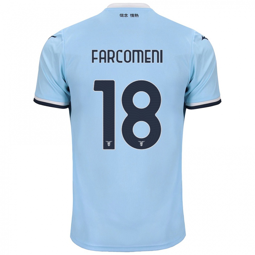 Uomo Maglia Valerio Farcomeni #18 Blu Kit Gara Home 2024/25 Maglietta