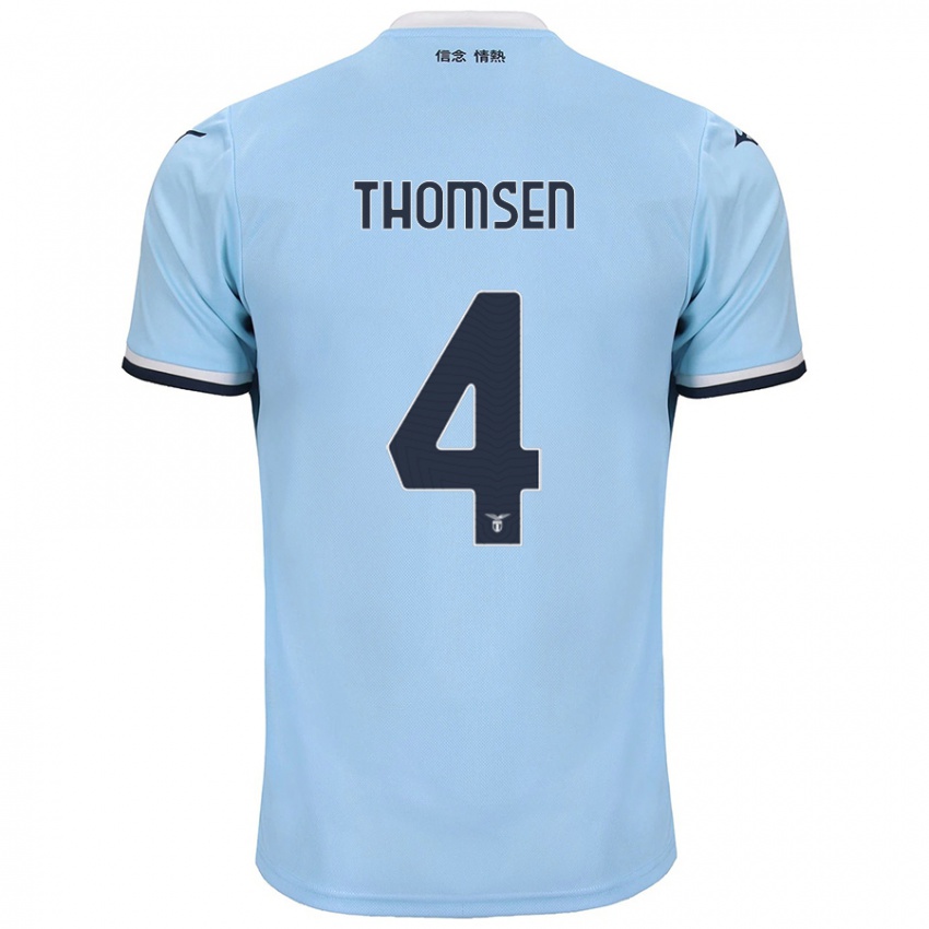 Uomo Maglia Maria Møller Thomsen #4 Blu Kit Gara Home 2024/25 Maglietta