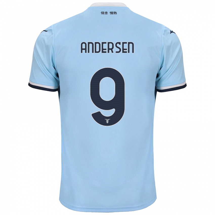 Uomo Maglia Signe Holt Andersen #9 Blu Kit Gara Home 2024/25 Maglietta