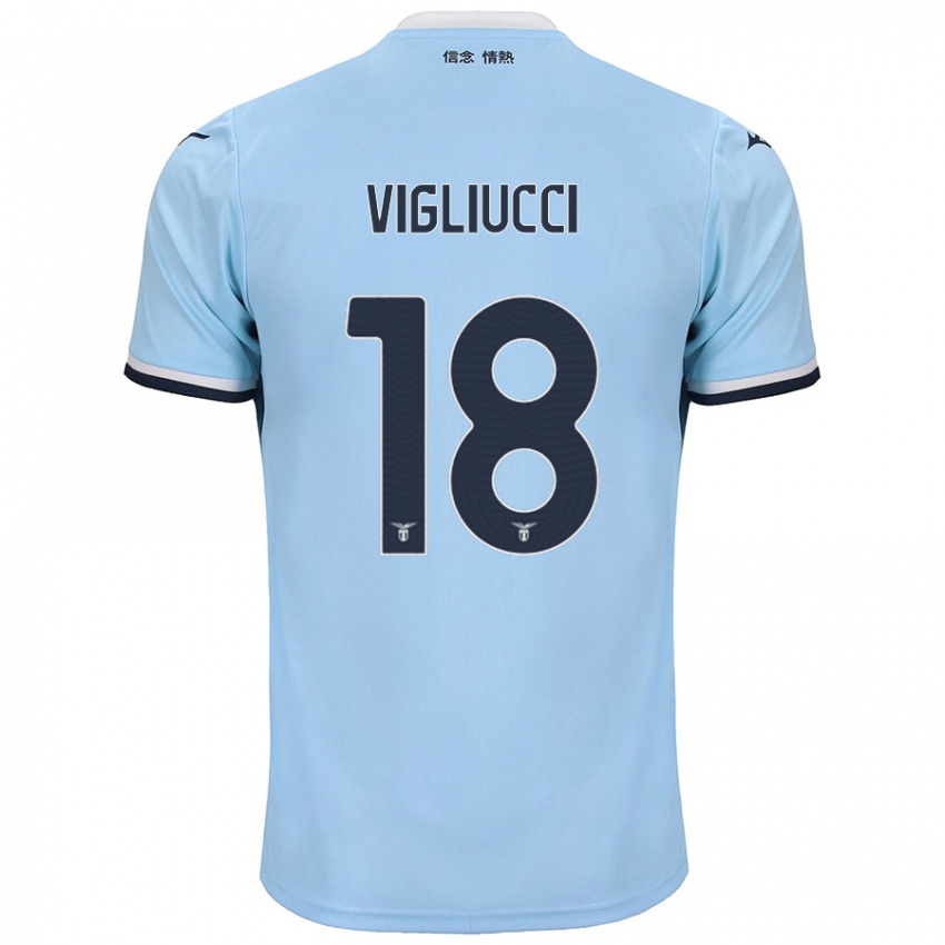 Uomo Maglia Chiara Vigliucci #18 Blu Kit Gara Home 2024/25 Maglietta