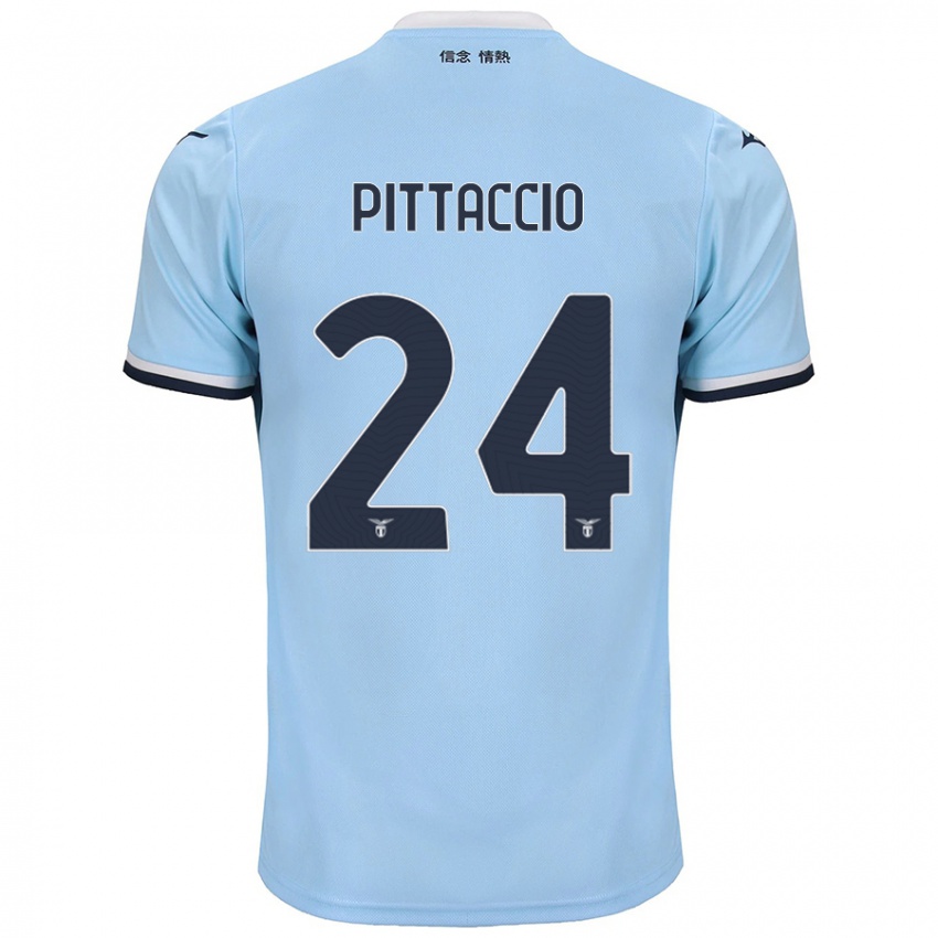 Uomo Maglia Francesca Pittaccio #24 Blu Kit Gara Home 2024/25 Maglietta