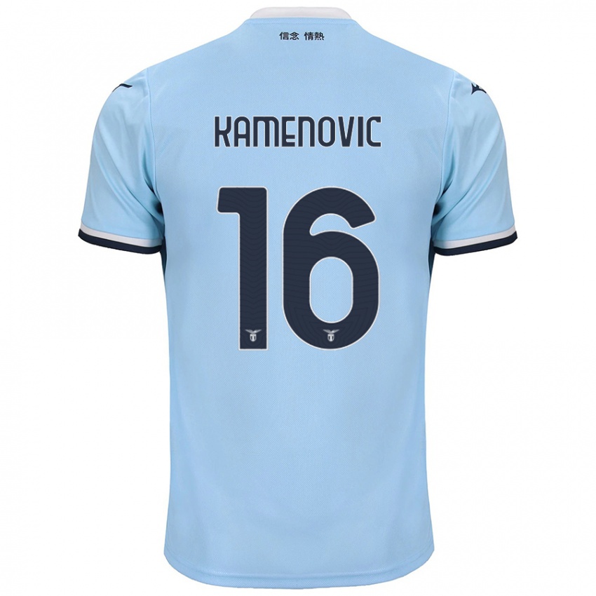 Uomo Maglia Dimitrije Kamenovic #16 Blu Kit Gara Home 2024/25 Maglietta