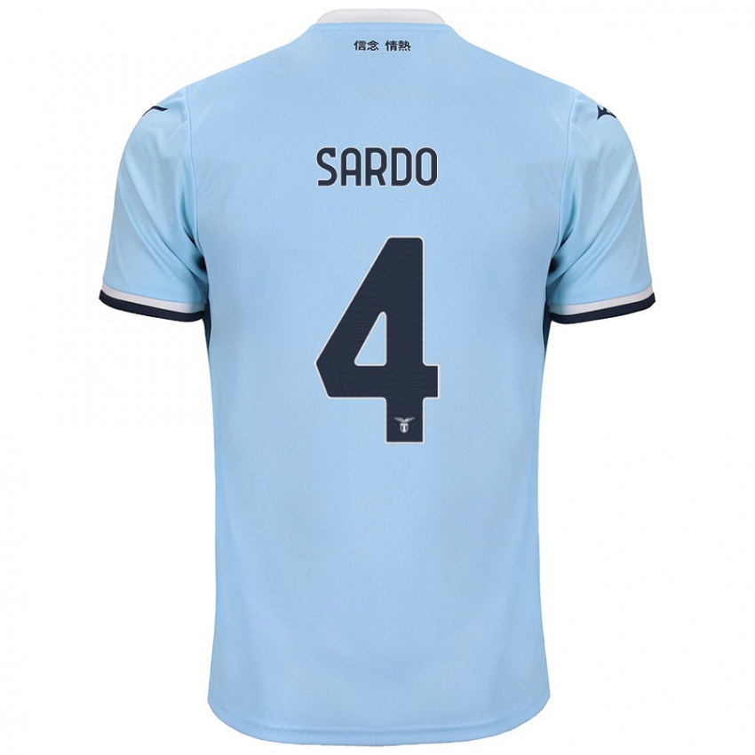 Uomo Maglia Jacopo Sardo #4 Blu Kit Gara Home 2024/25 Maglietta