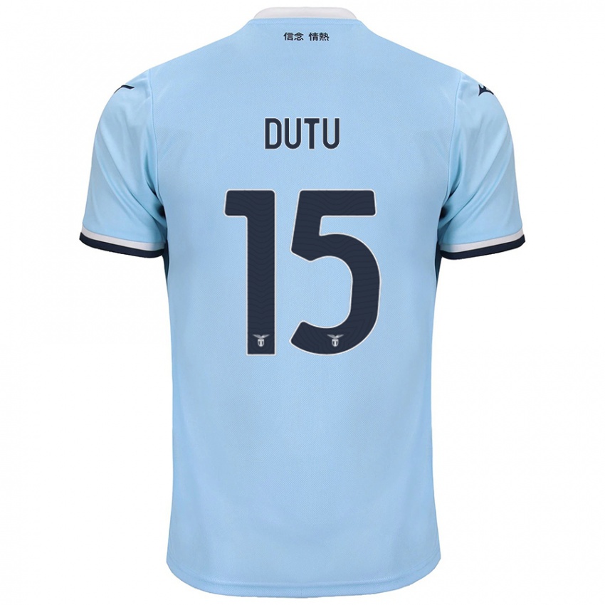 Uomo Maglia Matteo Dutu #15 Blu Kit Gara Home 2024/25 Maglietta