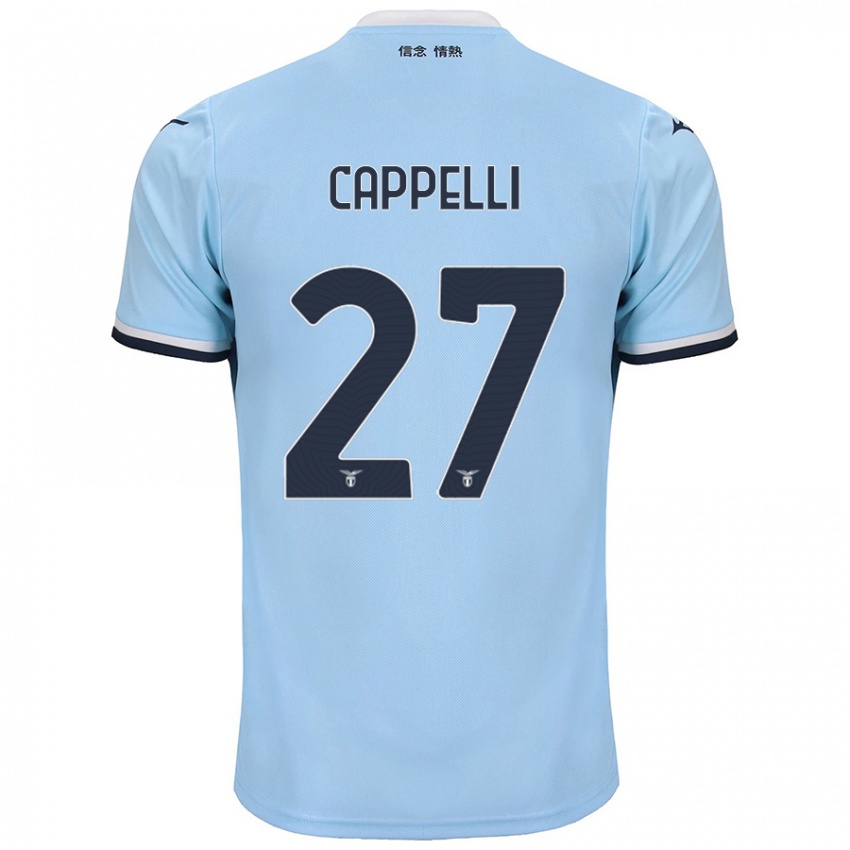 Uomo Maglia Tommaso Cappelli #27 Blu Kit Gara Home 2024/25 Maglietta