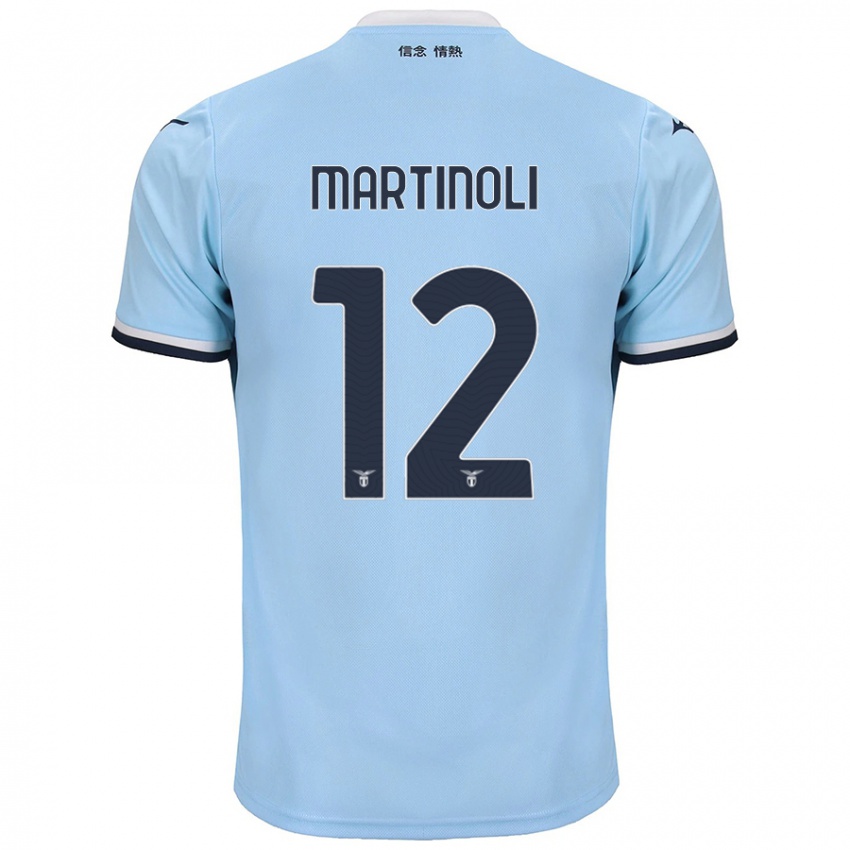 Uomo Maglia Elettra Martinoli #12 Blu Kit Gara Home 2024/25 Maglietta