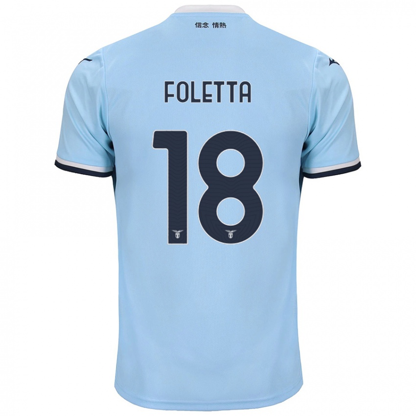 Uomo Maglia Isabella Foletta #18 Blu Kit Gara Home 2024/25 Maglietta