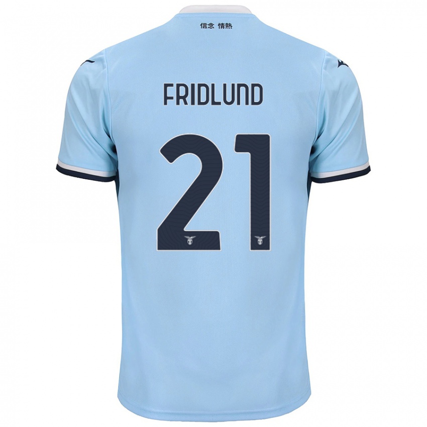 Uomo Maglia Johanne Fridlund #21 Blu Kit Gara Home 2024/25 Maglietta