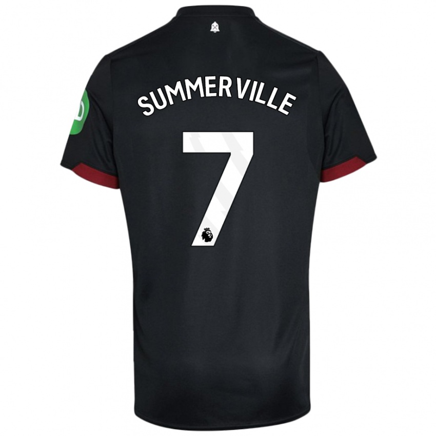 Uomo Maglia Crysencio Summerville #7 Nero Bianco Kit Gara Away 2024/25 Maglietta