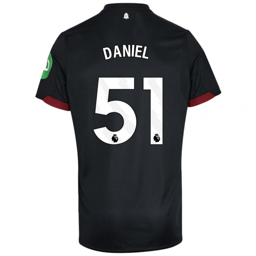 Uomo Maglia Daniel Chesters #51 Nero Bianco Kit Gara Away 2024/25 Maglietta