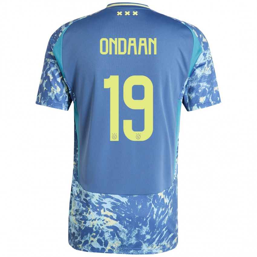 Uomo Maglia Terell Ondaan #19 Grigio Blu Giallo Kit Gara Away 2024/25 Maglietta