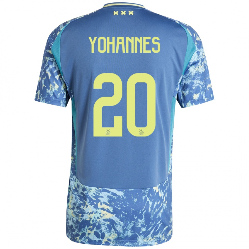 Uomo Maglia Lily Yohannes #20 Grigio Blu Giallo Kit Gara Away 2024/25 Maglietta