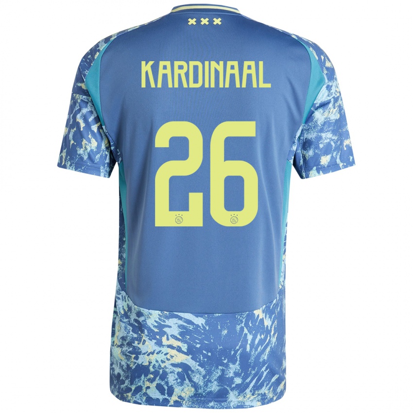 Uomo Maglia Isa Kardinaal #26 Grigio Blu Giallo Kit Gara Away 2024/25 Maglietta