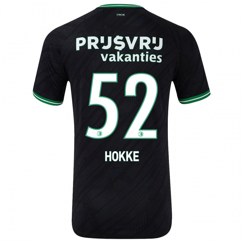 Uomo Maglia Milan Hokke #52 Nero Verde Kit Gara Away 2024/25 Maglietta