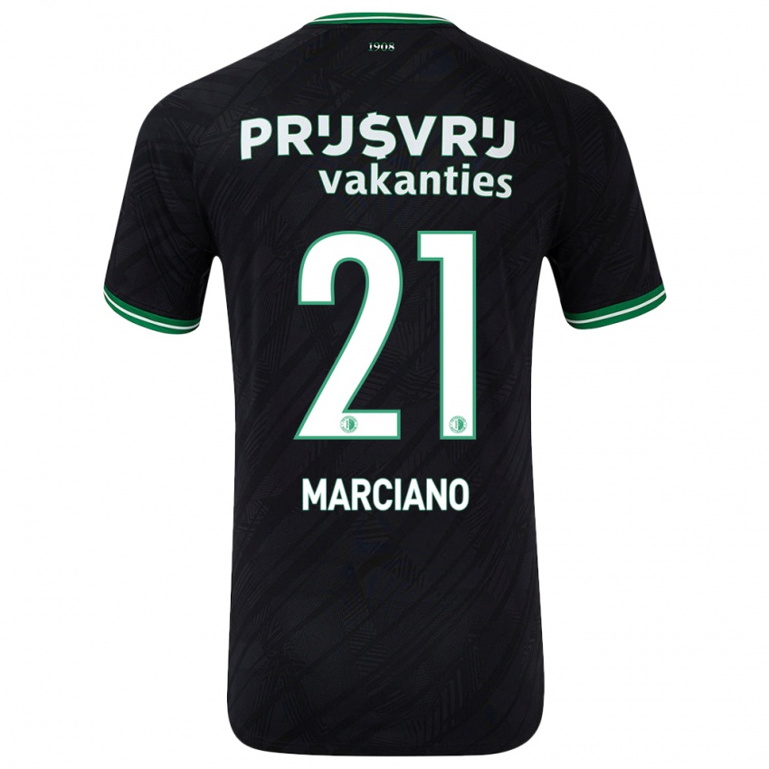 Uomo Maglia Ofir Marciano #21 Nero Verde Kit Gara Away 2024/25 Maglietta