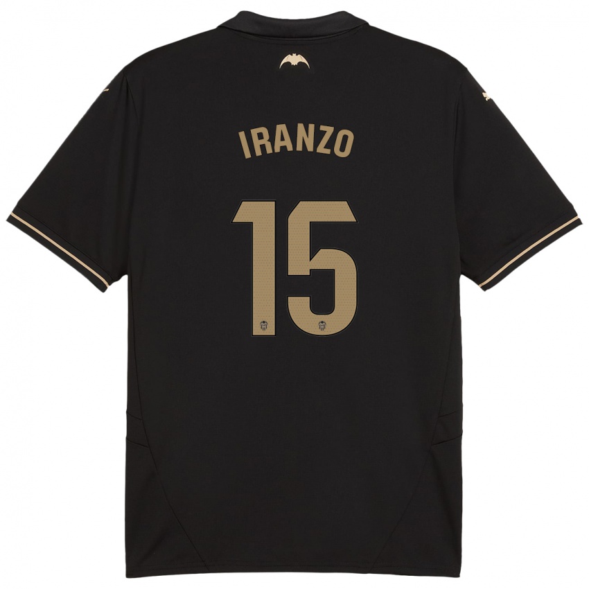 Uomo Maglia Rubén Iranzo #15 Nero Kit Gara Away 2024/25 Maglietta